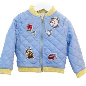 Disney Girls Beauty And The Beast Quilted Puff Coat Jacket